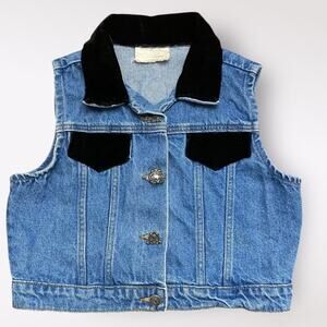 Elizabeth Collier Vintage Girls Jean‎ Velvet Vest Dark Academia